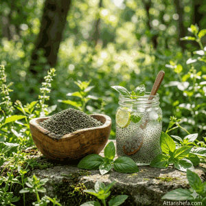 دانه ریحان سبز (تخم شربتی)
